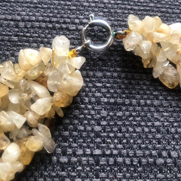 Golden citrine statement necklace crystal - Picture 3 of 6